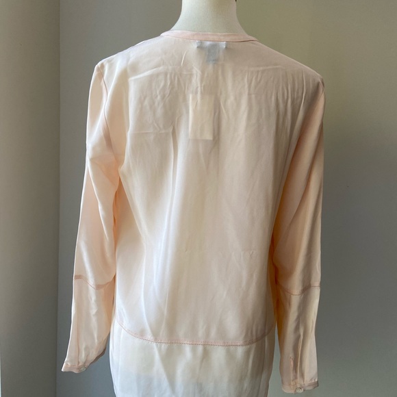 NWT J Crew button down blouse with pretty crochet detailing down front/seams. - Picture 2 of 7